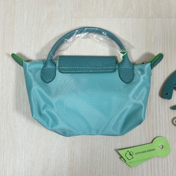 * NWT Longchamp le pliage Lake Sea Green Turquoise Mini Micro Crossbody Hand Bag - Picture 6 of 10